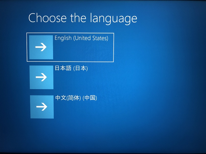  select 'English(United States)'.